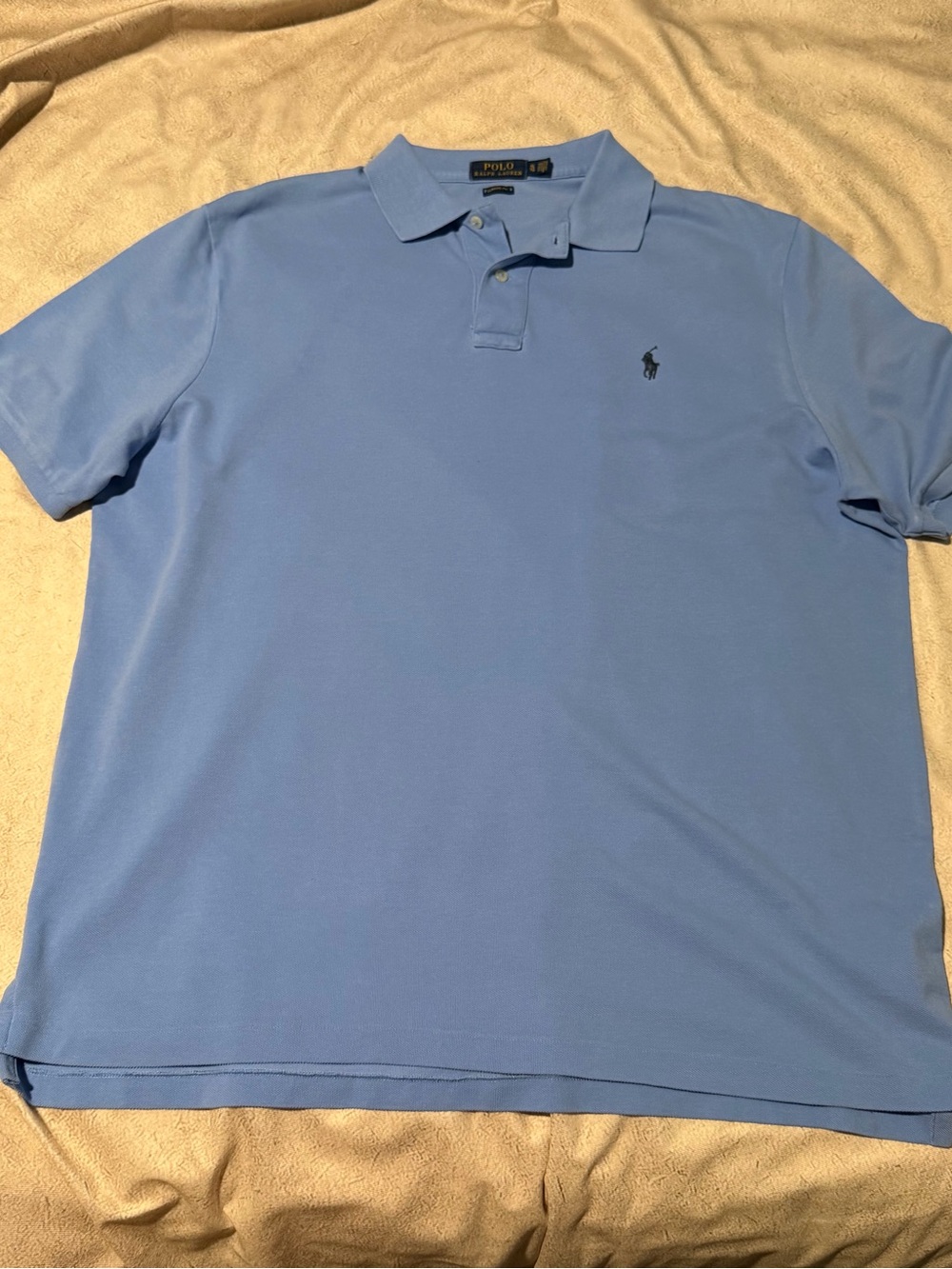 Ralph Lauren Sky Blue Men's Polo with Embroidered Pony